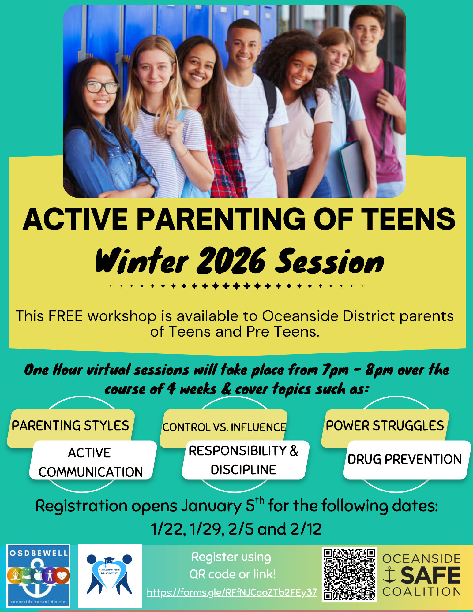 Active Parenting of Teens - Winter Session 2026