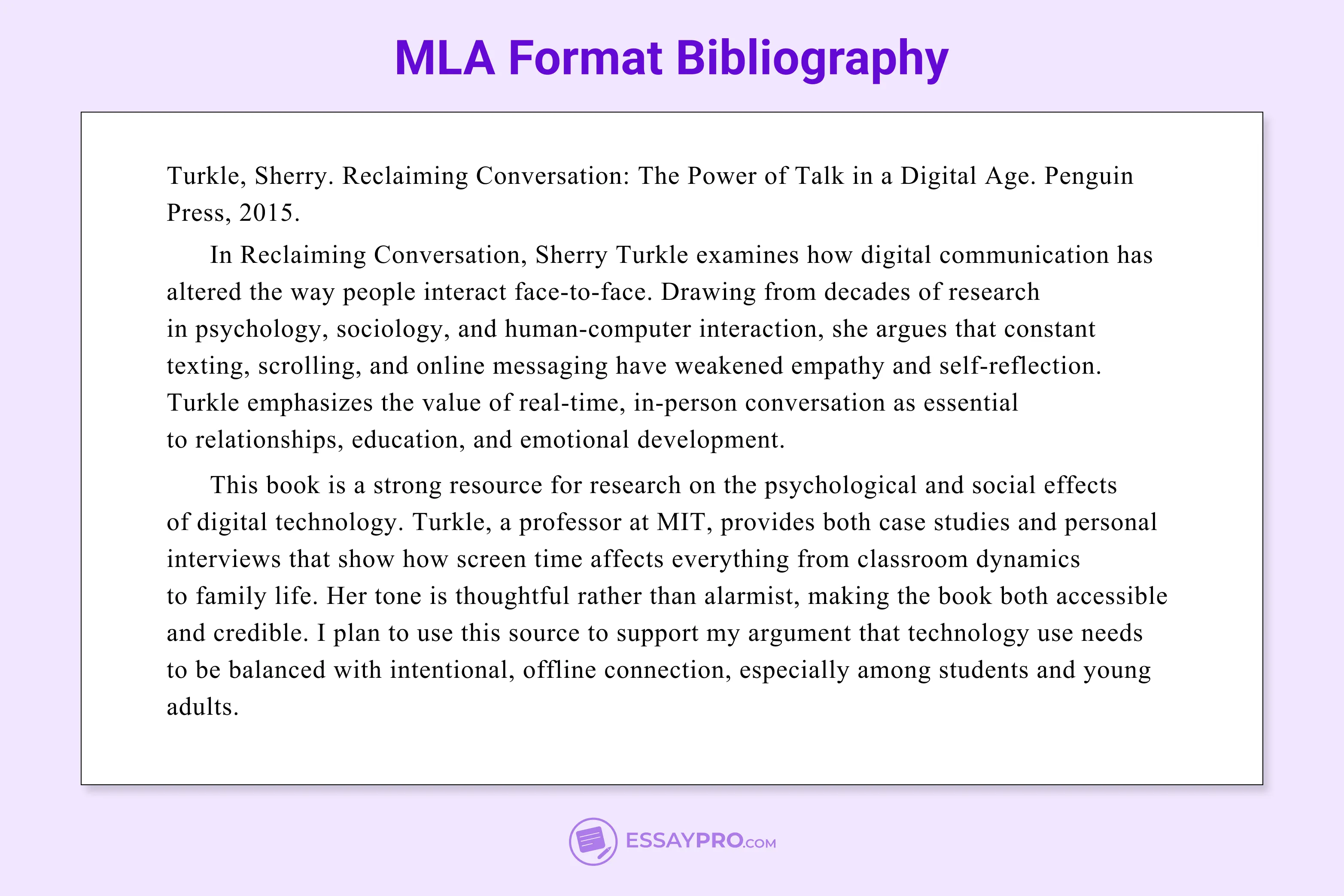 MLA Format Bibliography