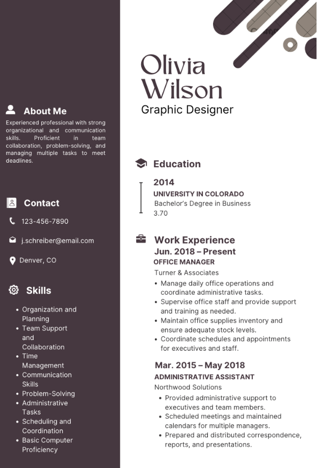 Resume Without Demonstrated Achievements