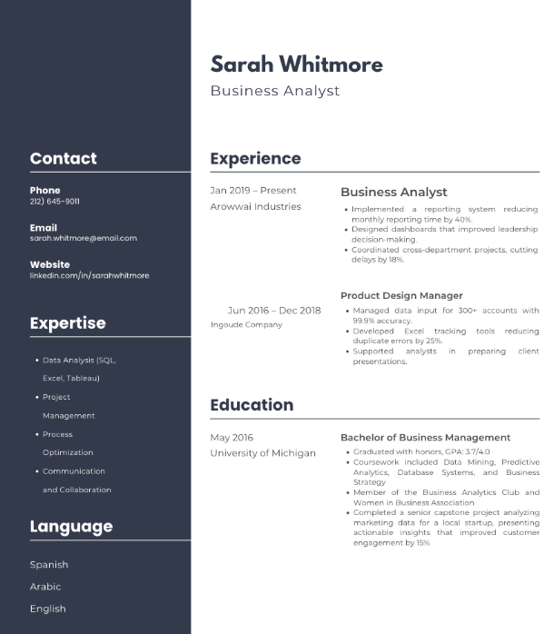 Resume with Bad Formatting