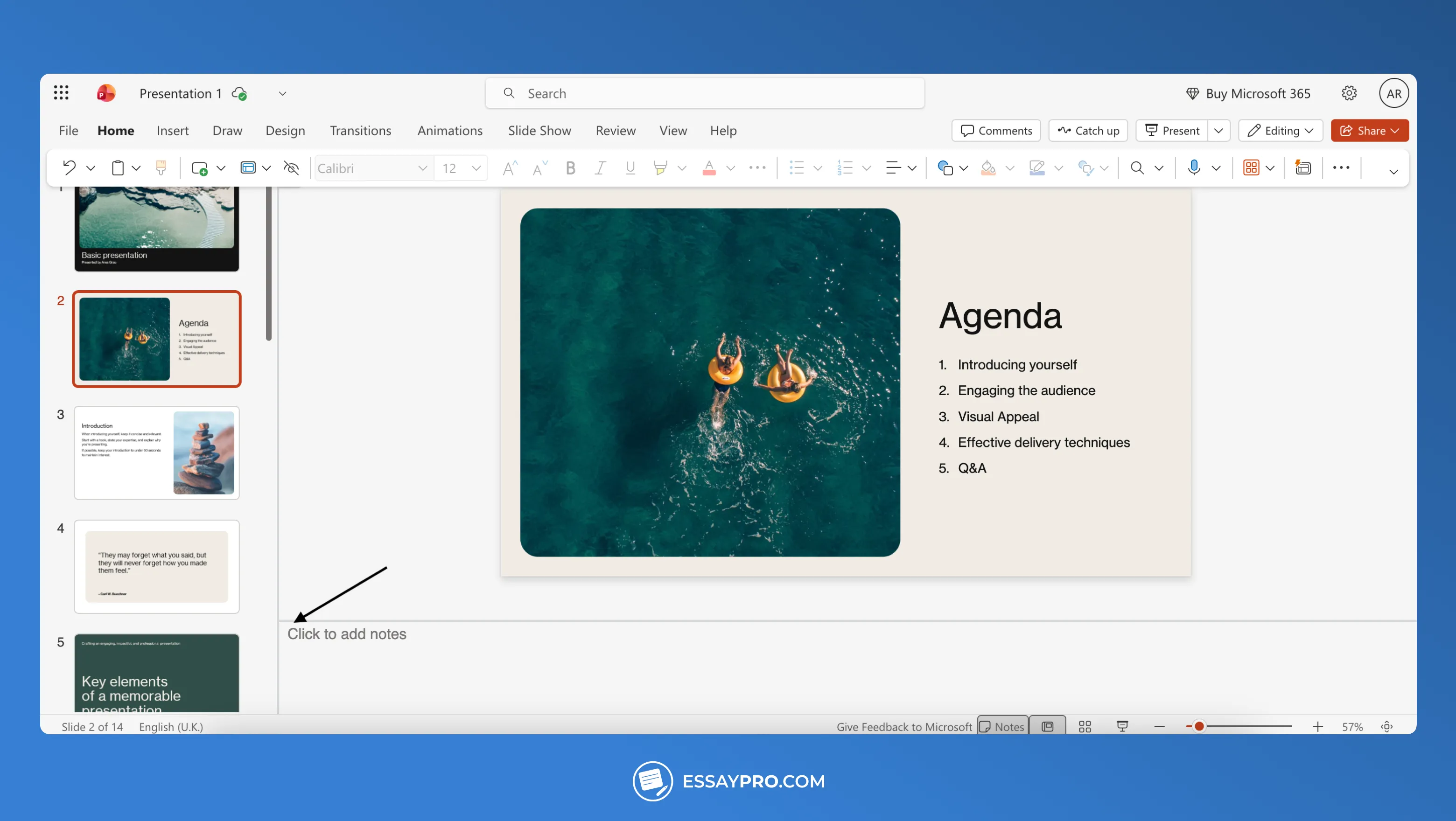 How To Add Speaker Notes In PowerPoint Online