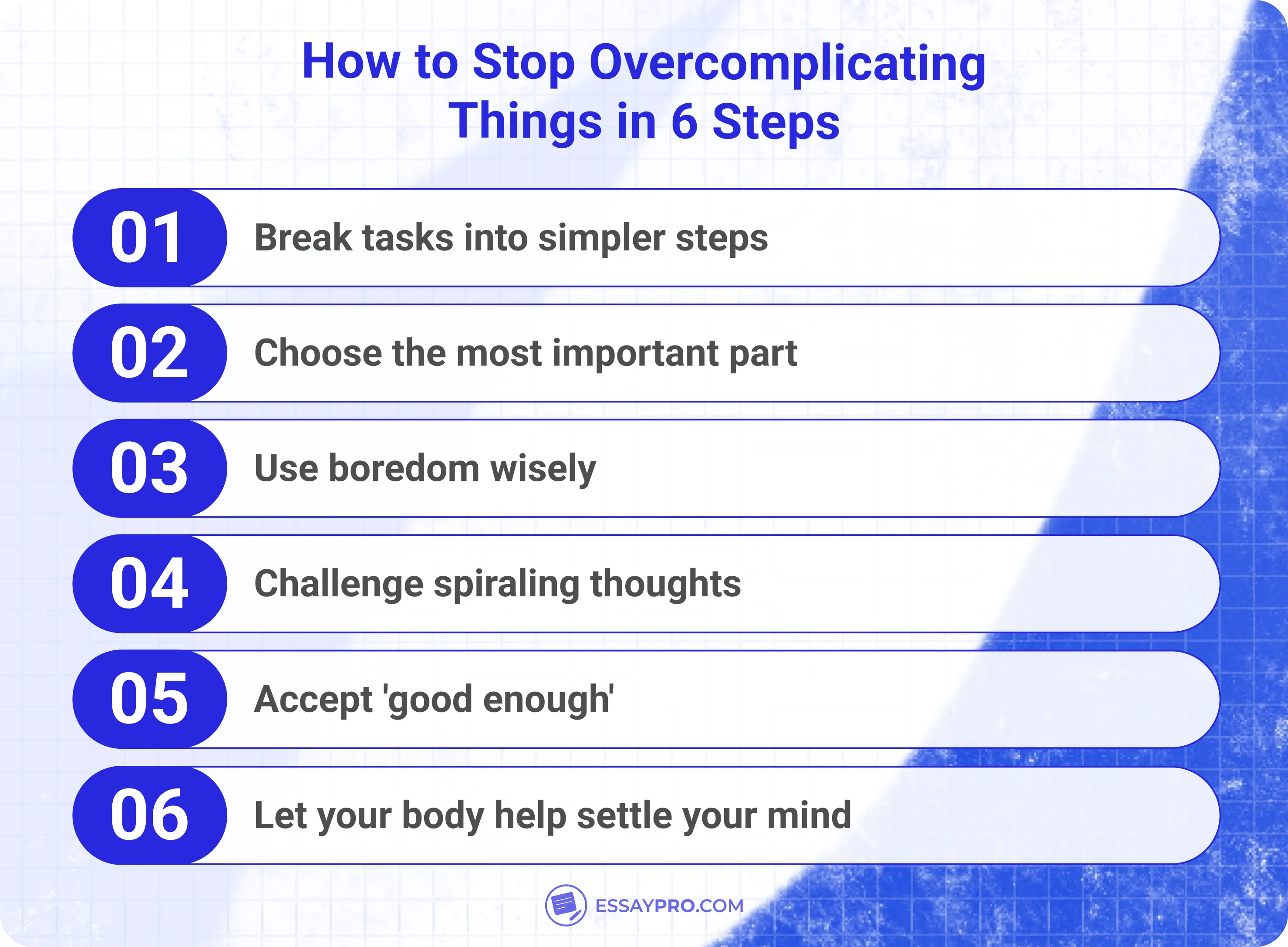 How To Stop Overcomplicating Things in 6 Steps