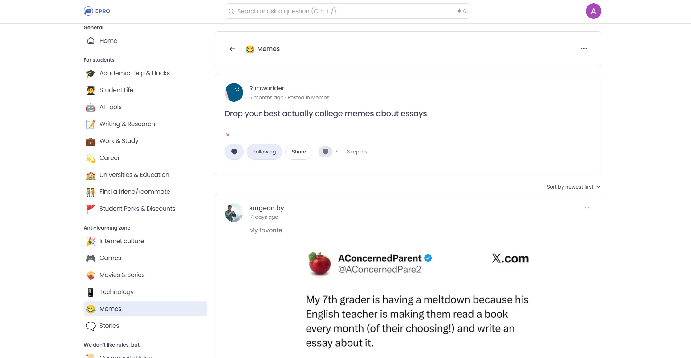 College Memes: The Ultimate Study Break