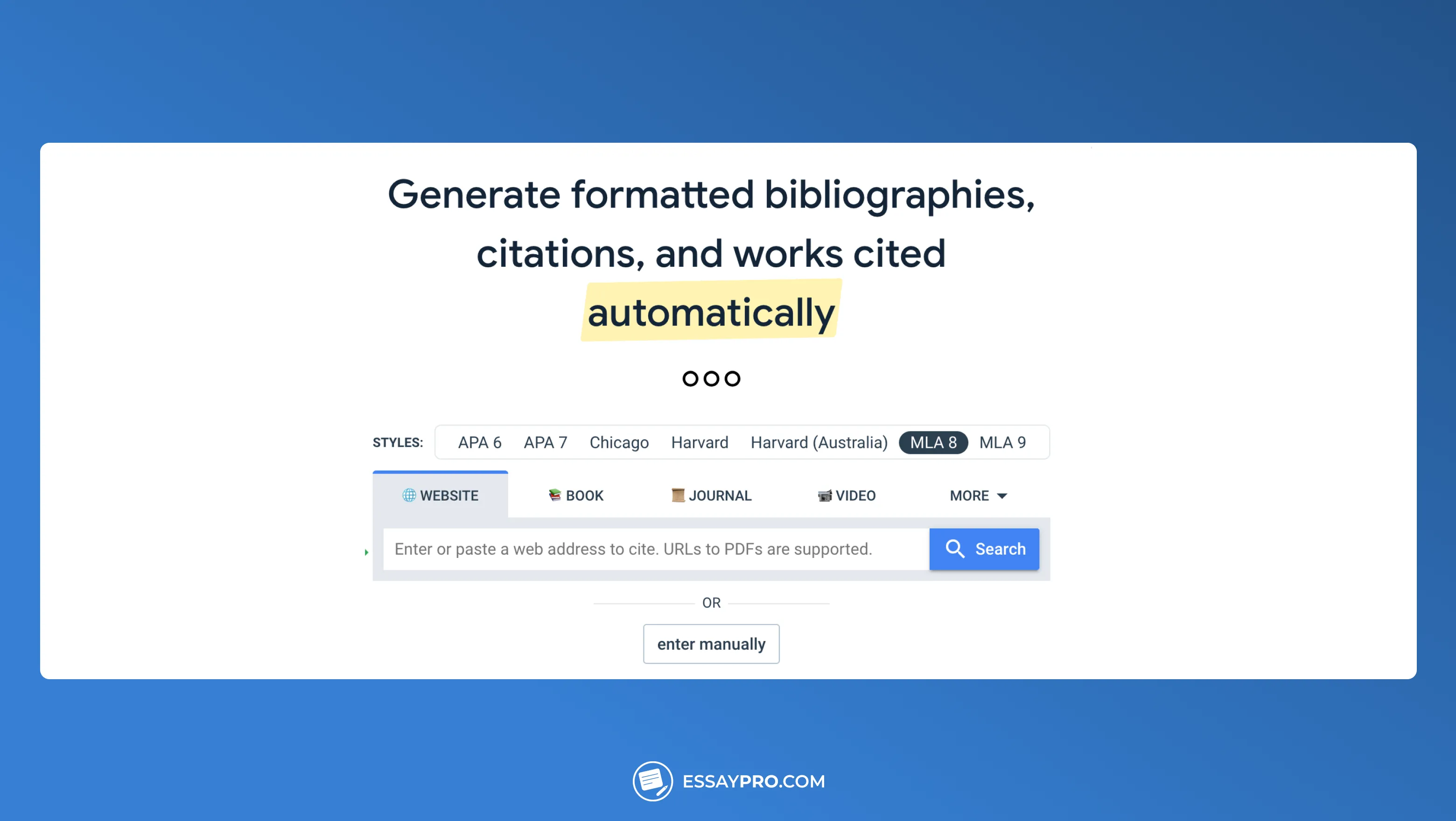 MyBib Citation Generator