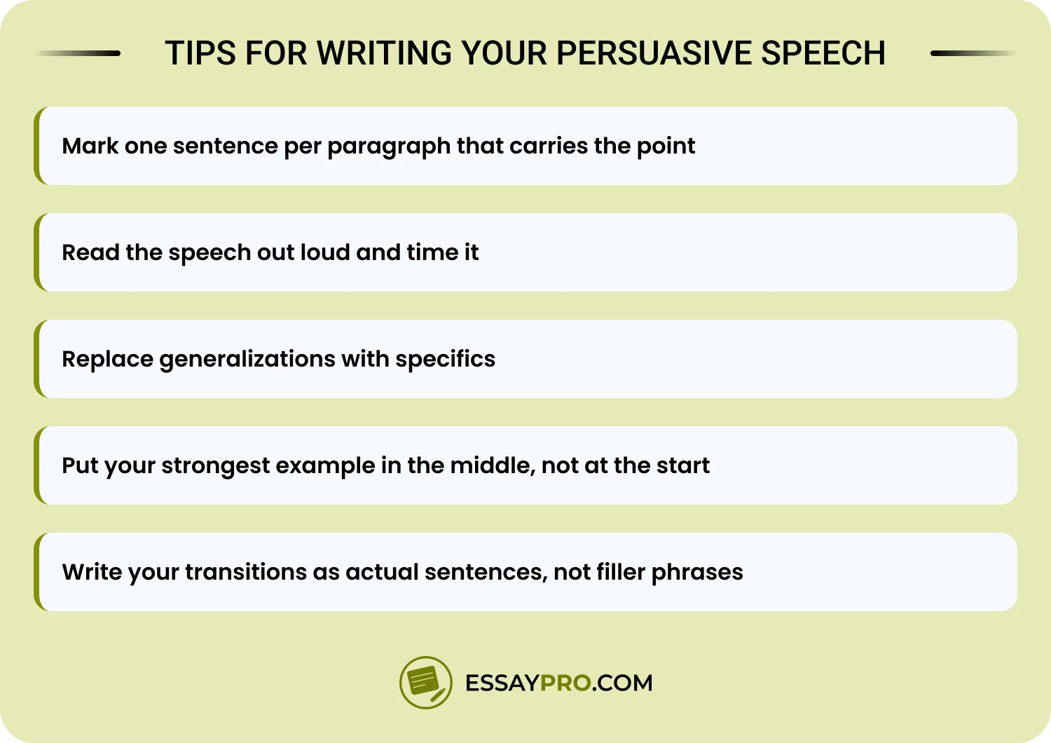 Tips for Crafting Your Persuasive Speech