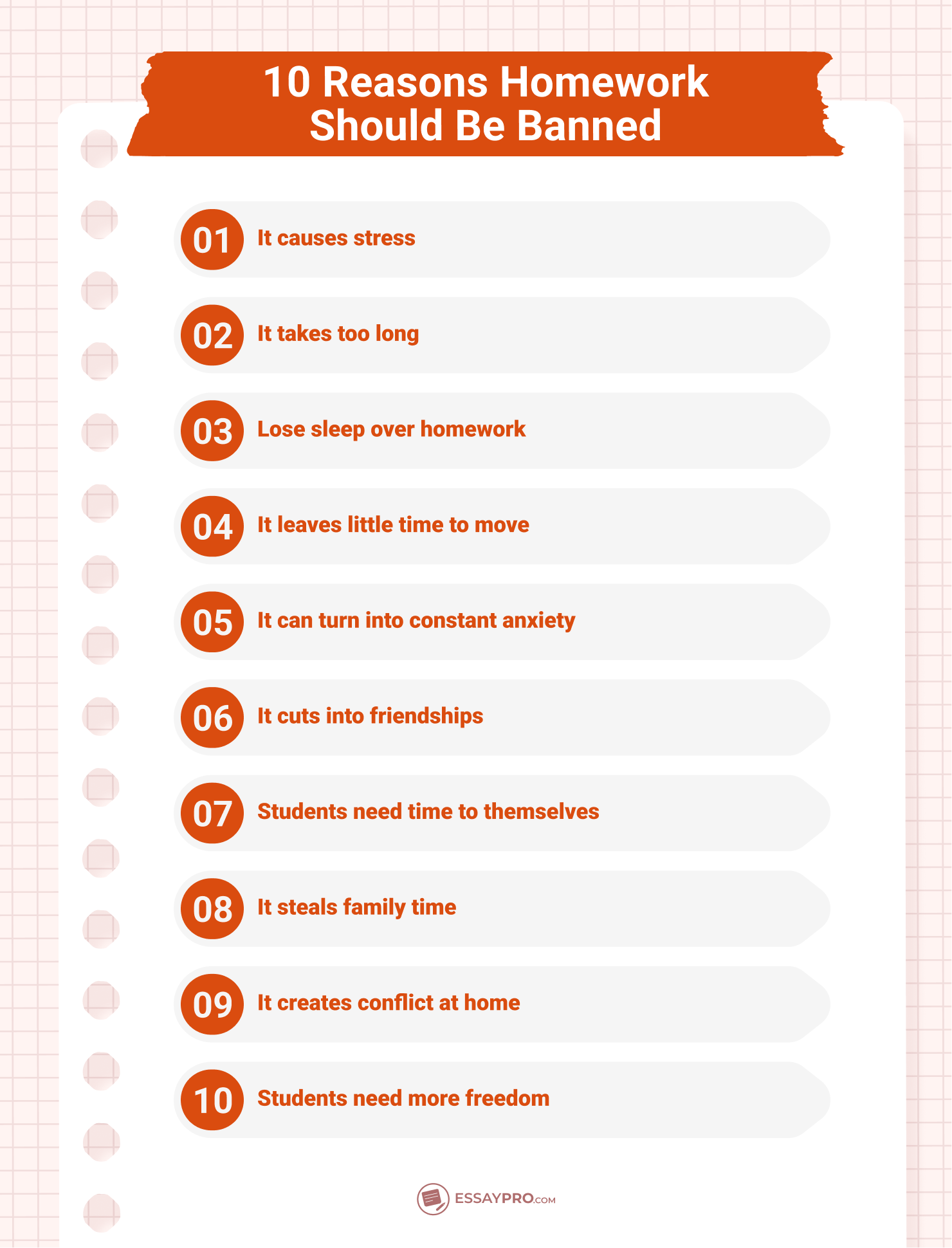 10 Reasons Homework Should Be Banned