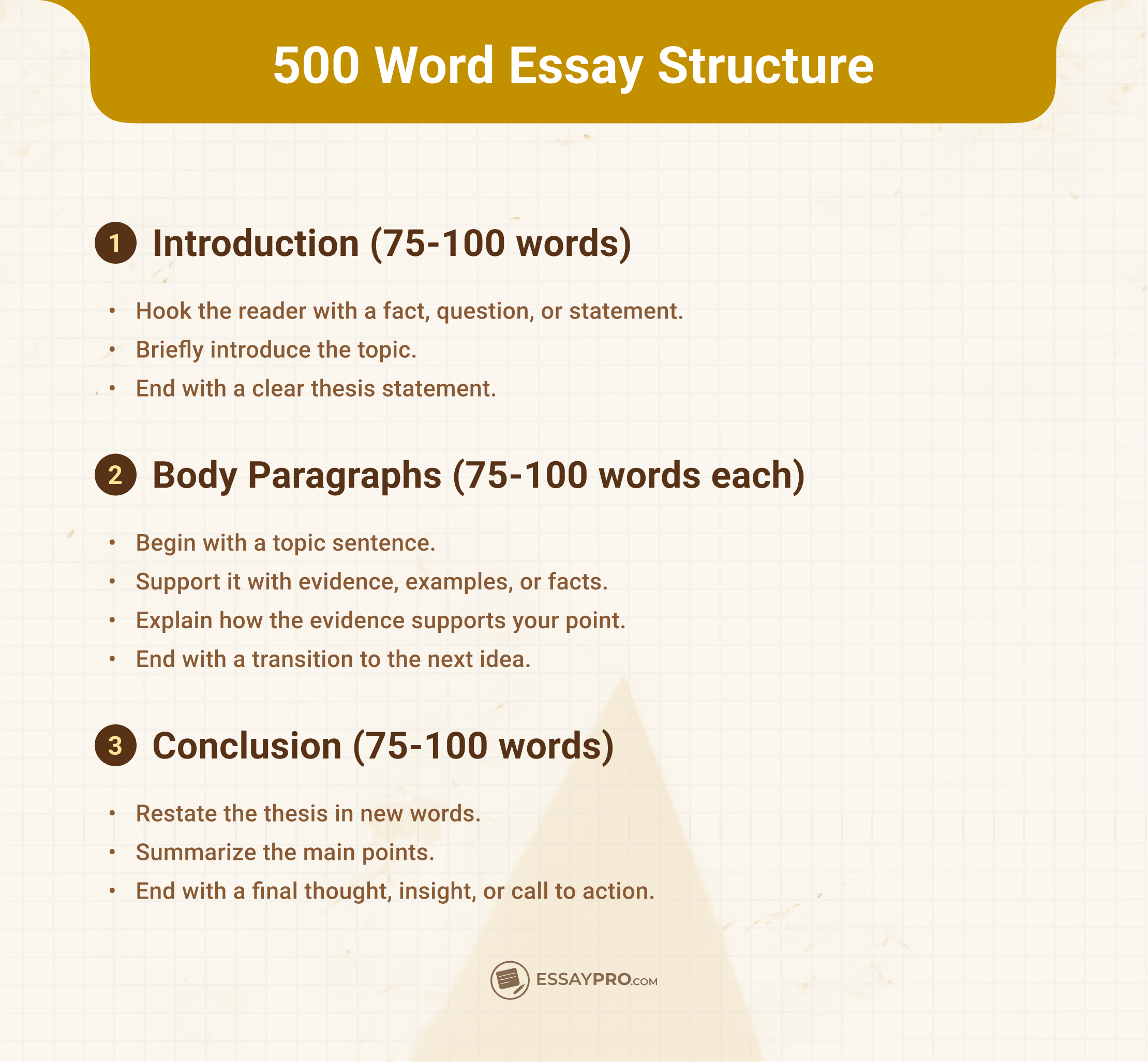 500 Word Essay Structure