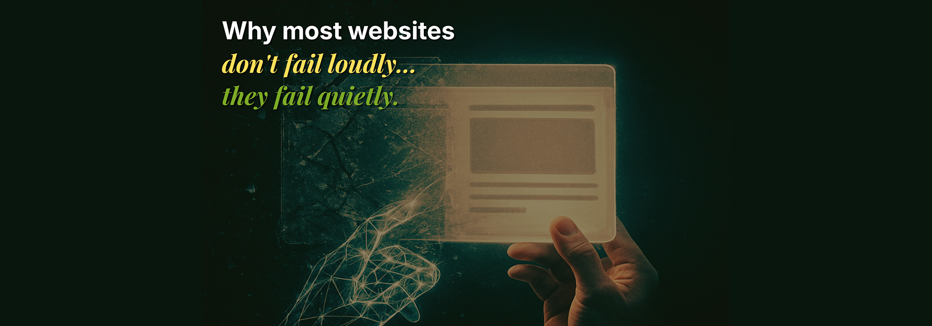 websites then and now with AI hand