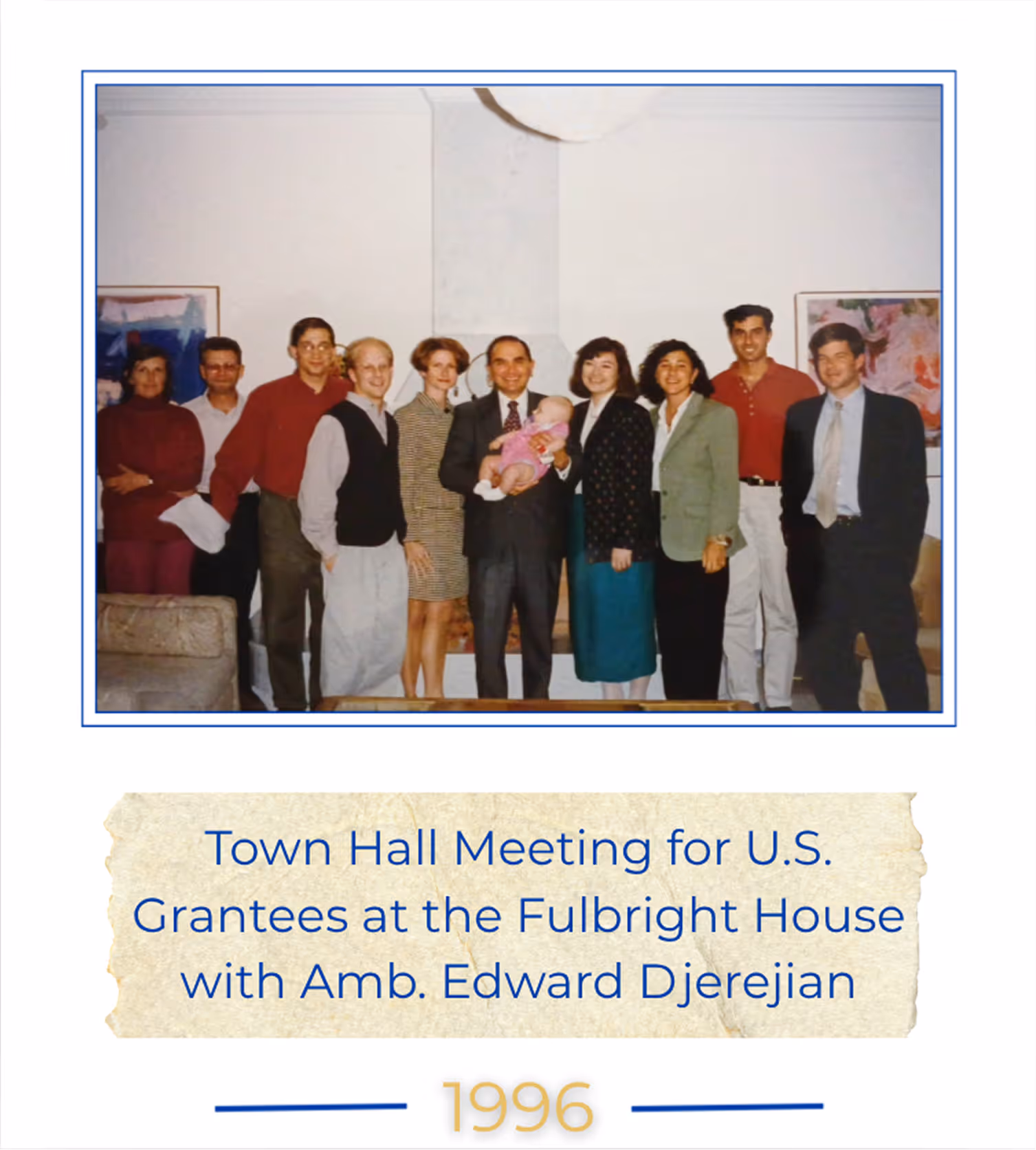 Town Hall Meeting for U.S. Grantees at the Fulbright House with Amb. Edward Djerejian