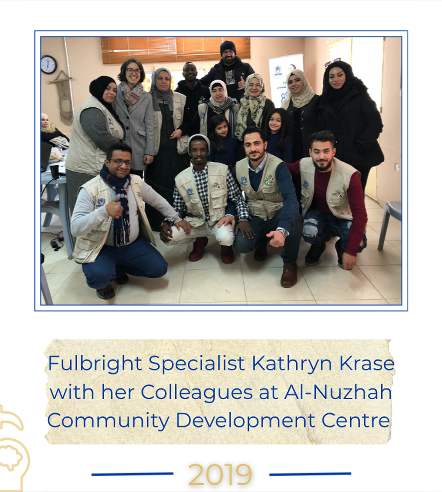 Fulbright Specialist Kathryn Krase with her Colleagues at Al-Nuzhan Community Development Centre