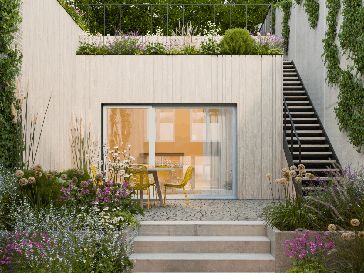 Family Moving with loads of boxes Outside