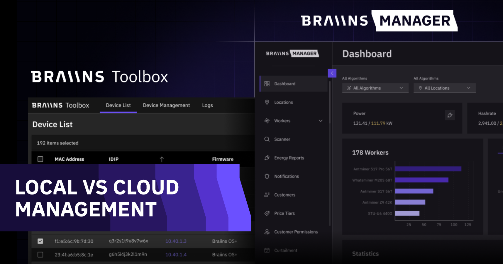 Local vs Cloud Bitcoin Mining Management: Which One Fits Your Operation? |  Braiins