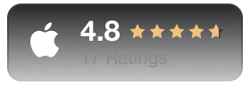 4.8 stars rating on AppStore