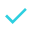 Blue checkmark icon indicating confirmation or approval.