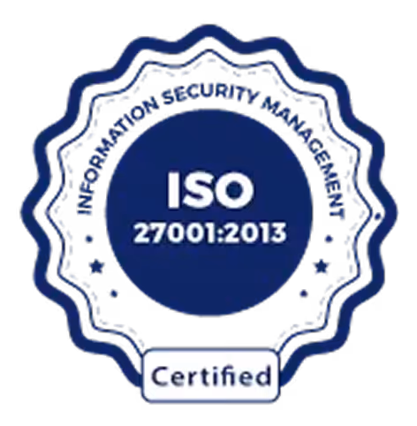 ISO/IEC 27001:2022 certification badge