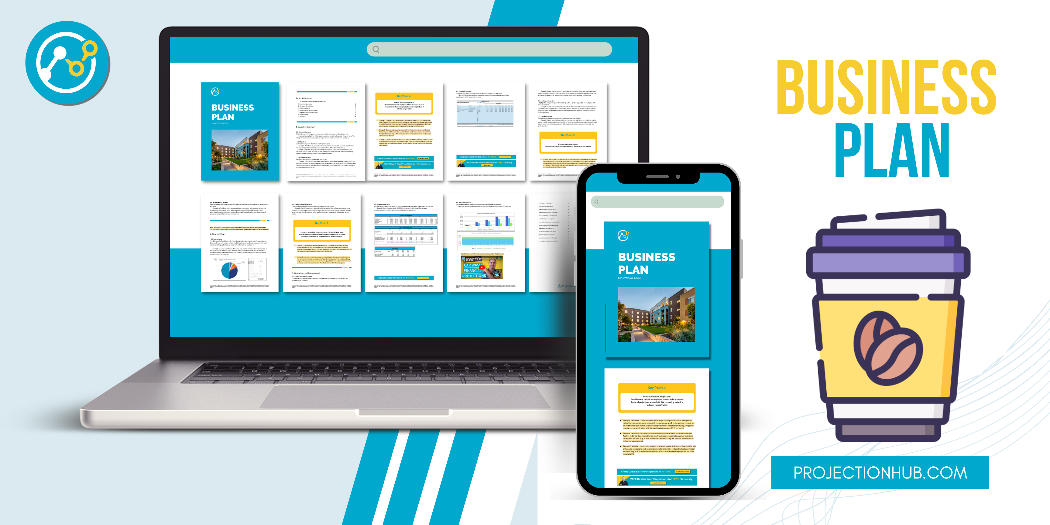 Free Coffee Shop Business Plan Template - ProjectionHub
