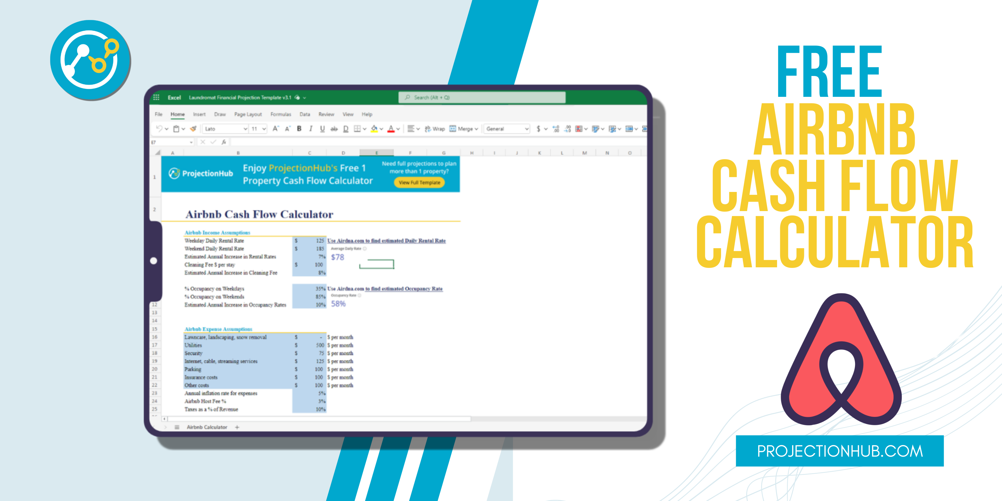 Free Airbnb Cash Flow Calculator - ProjectionHub