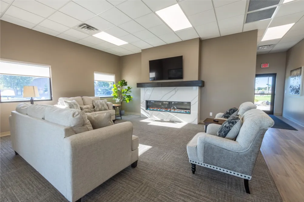 aerial south view of neighborhood