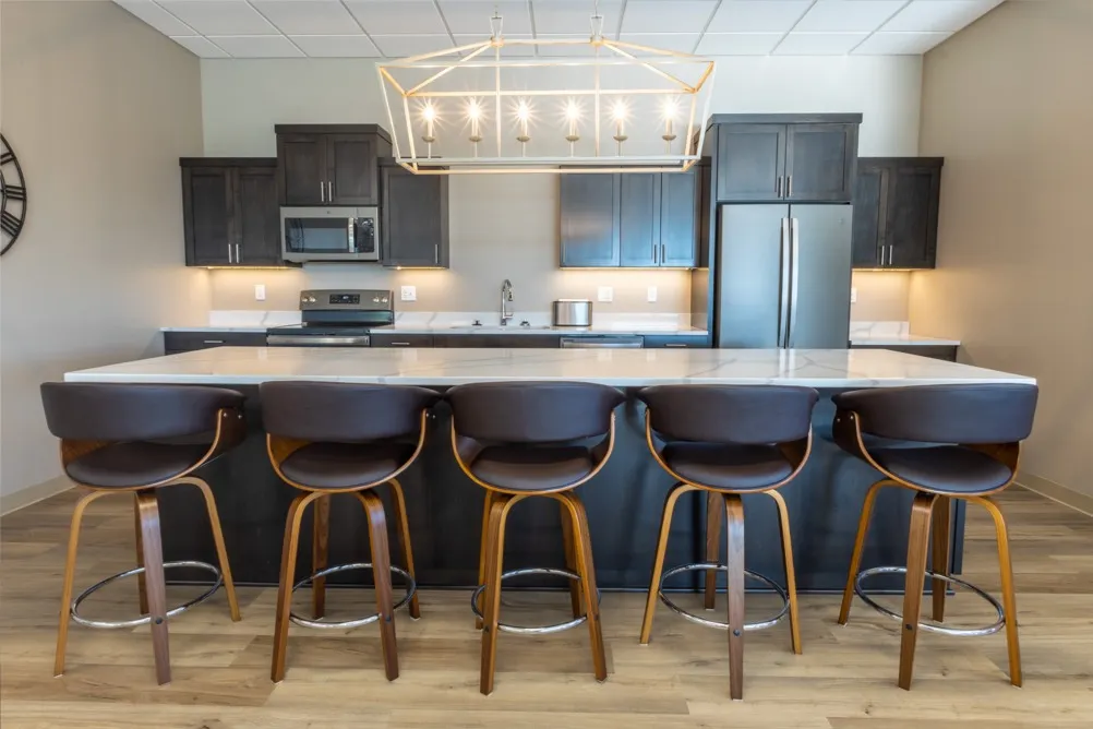 aerial south view of neighborhood