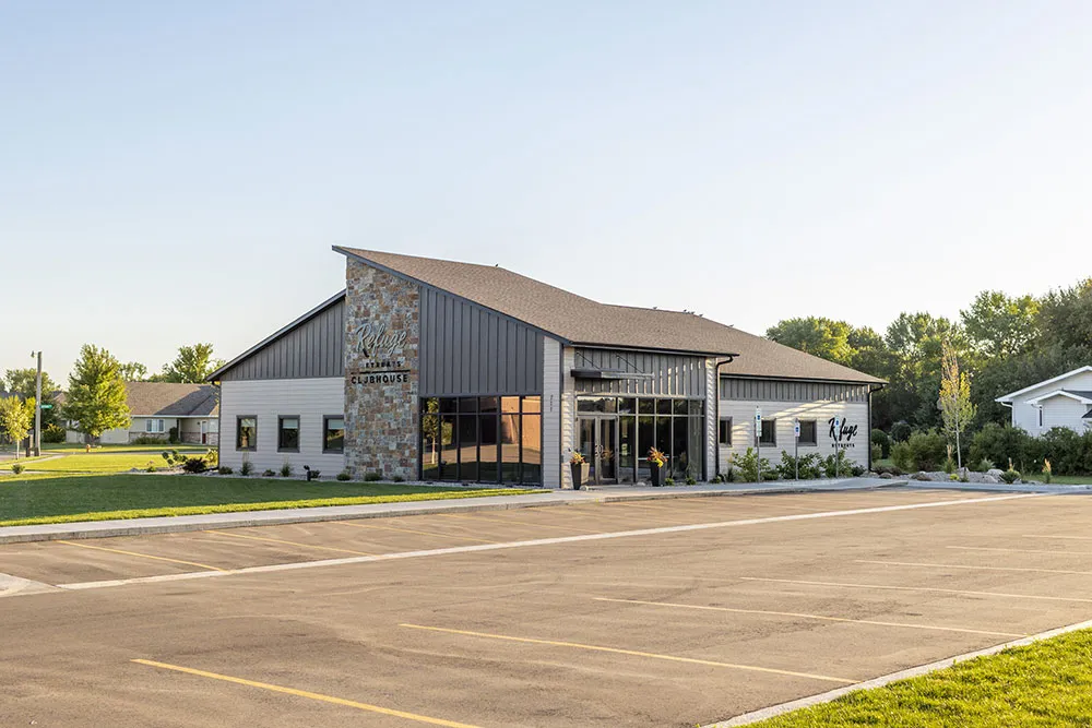 aerial south view of neighborhood