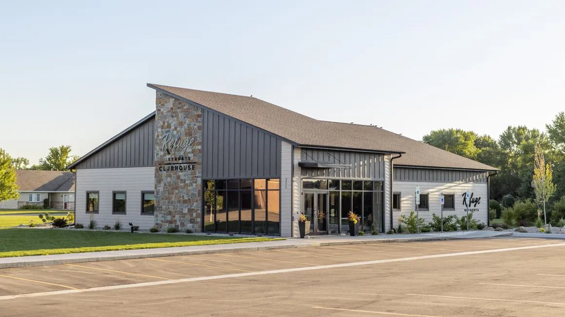 refuge retreats clubhouse exterior