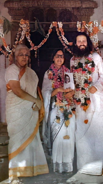 Ram et Parvati Alexander lors de leur mariage avec Rukhmini Arundale