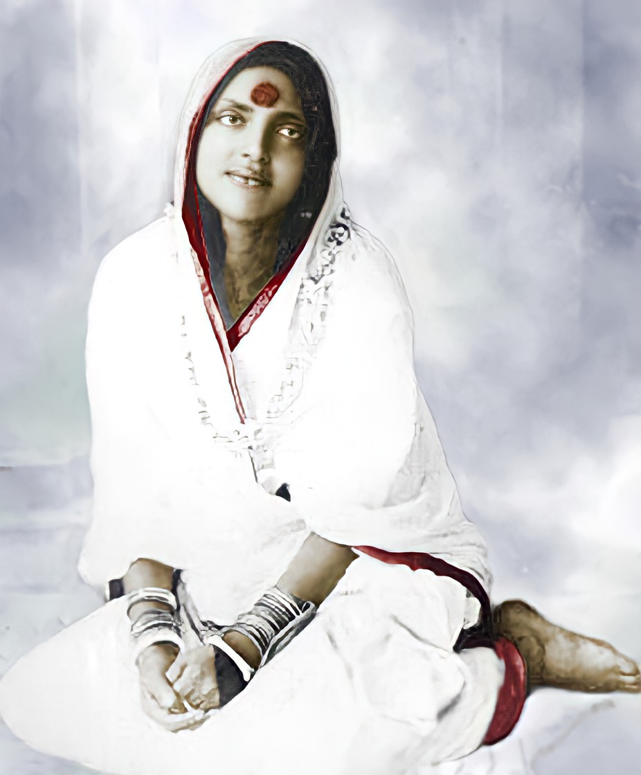 Ma Anandamayi, colorized