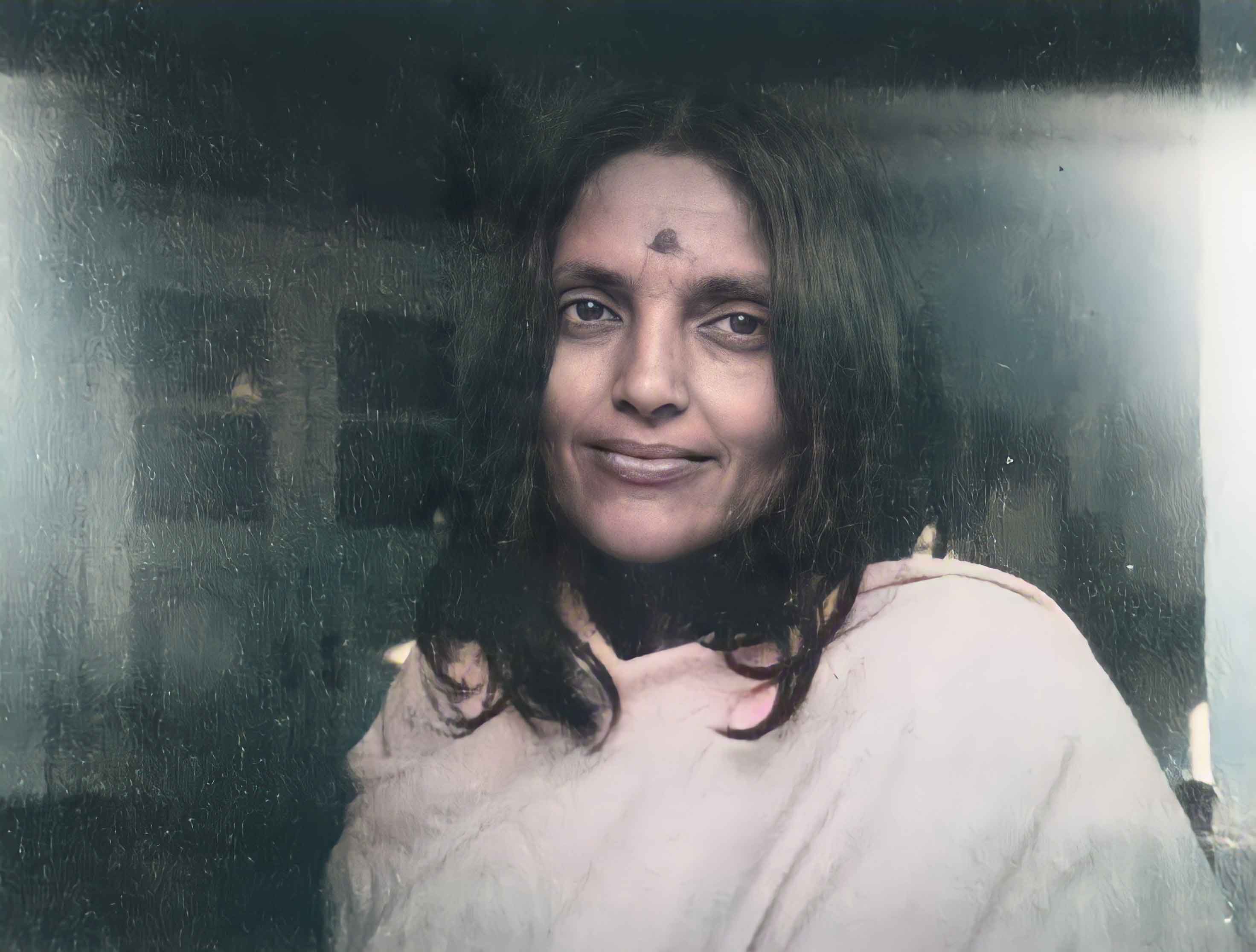 Ma Anandamayi colorized