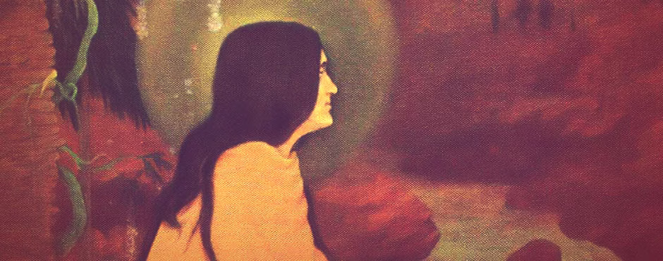 Peinture représentant Mâ Ânandamayî