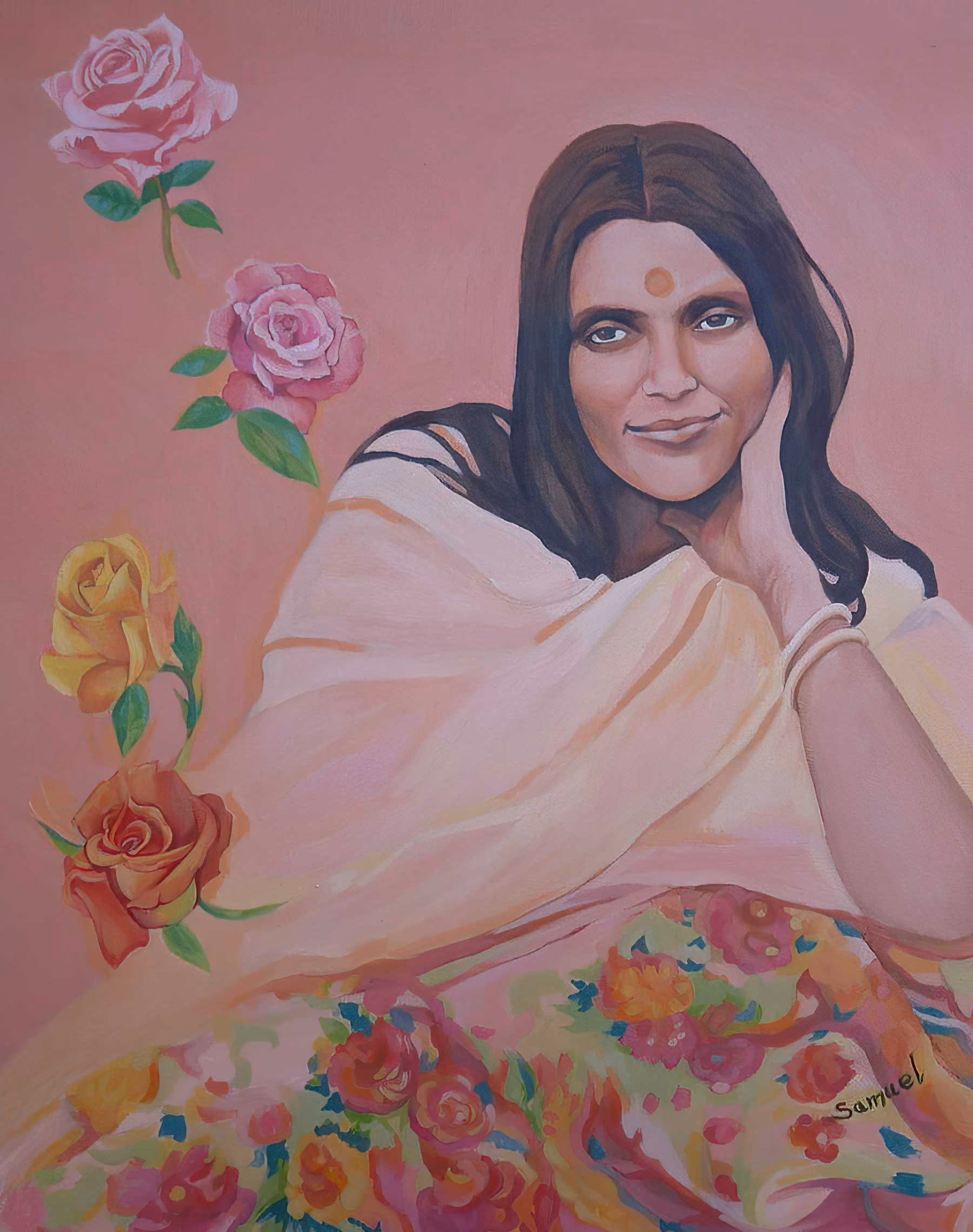 Portrait de Mâ Anandamayi : Jai Ma, de Samuel Edelstein.