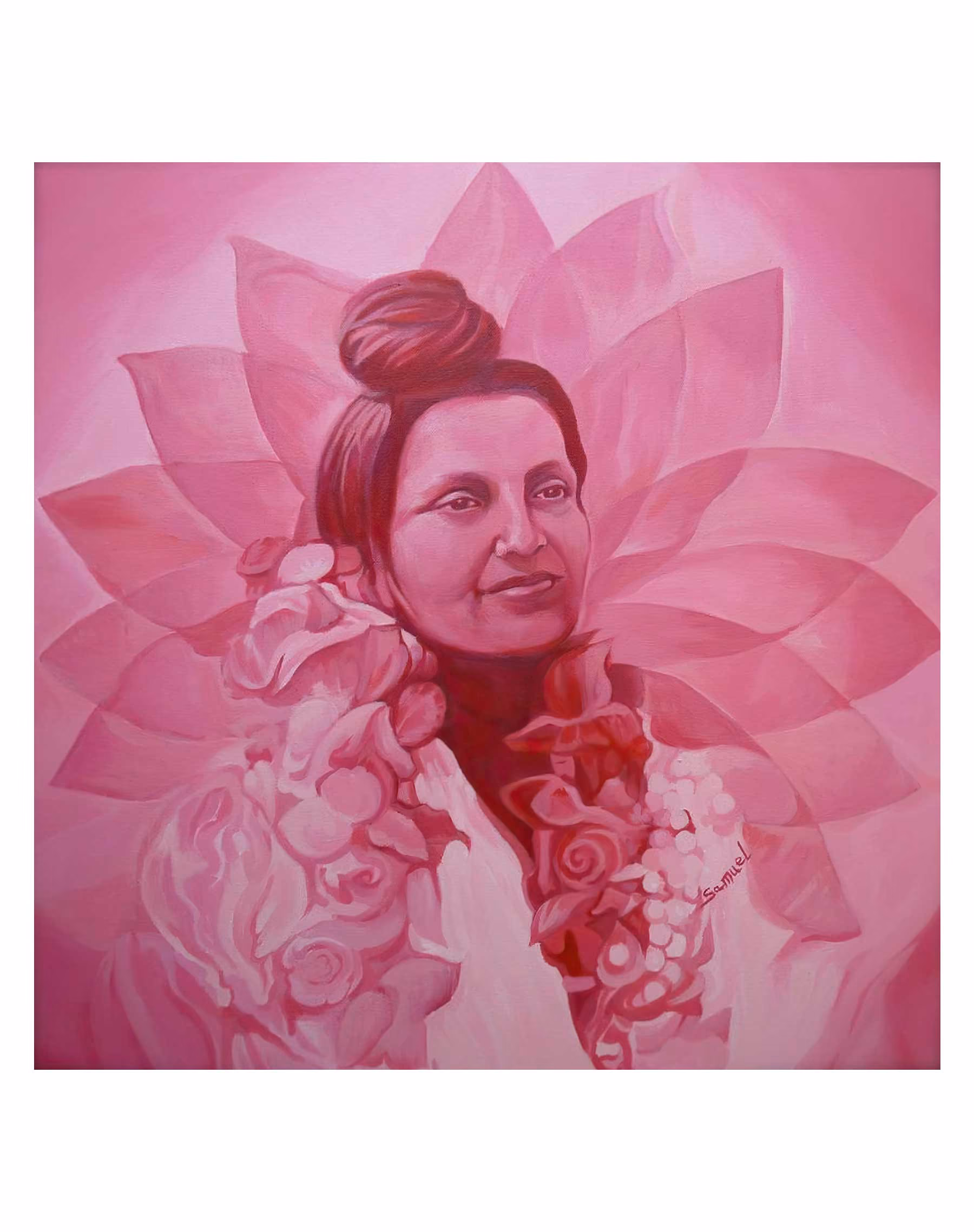 Portrait de Mâ Anandamayi : Rosy Lotus Mother, de Samuel Edelstein.