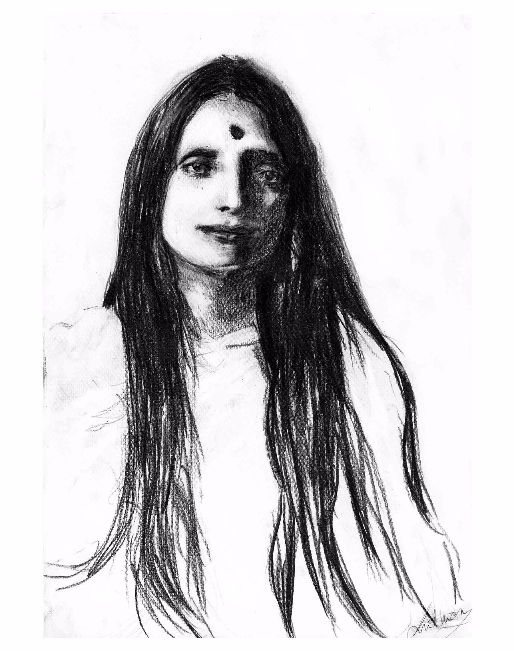 Portrait de Mâ Anandamayi : de Elle Dia.