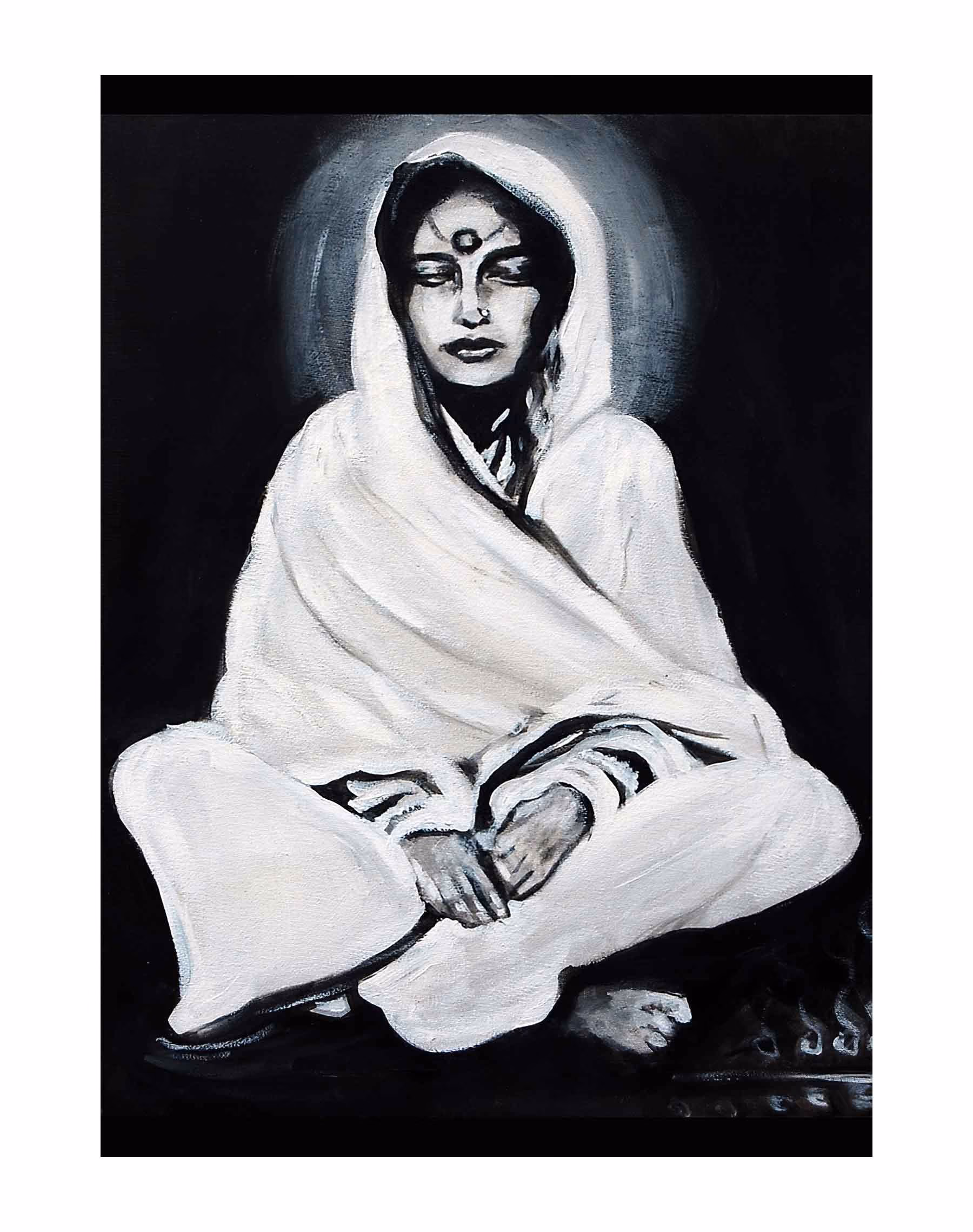 Portrait de Mâ Anandamayi : de BlackLambInked.