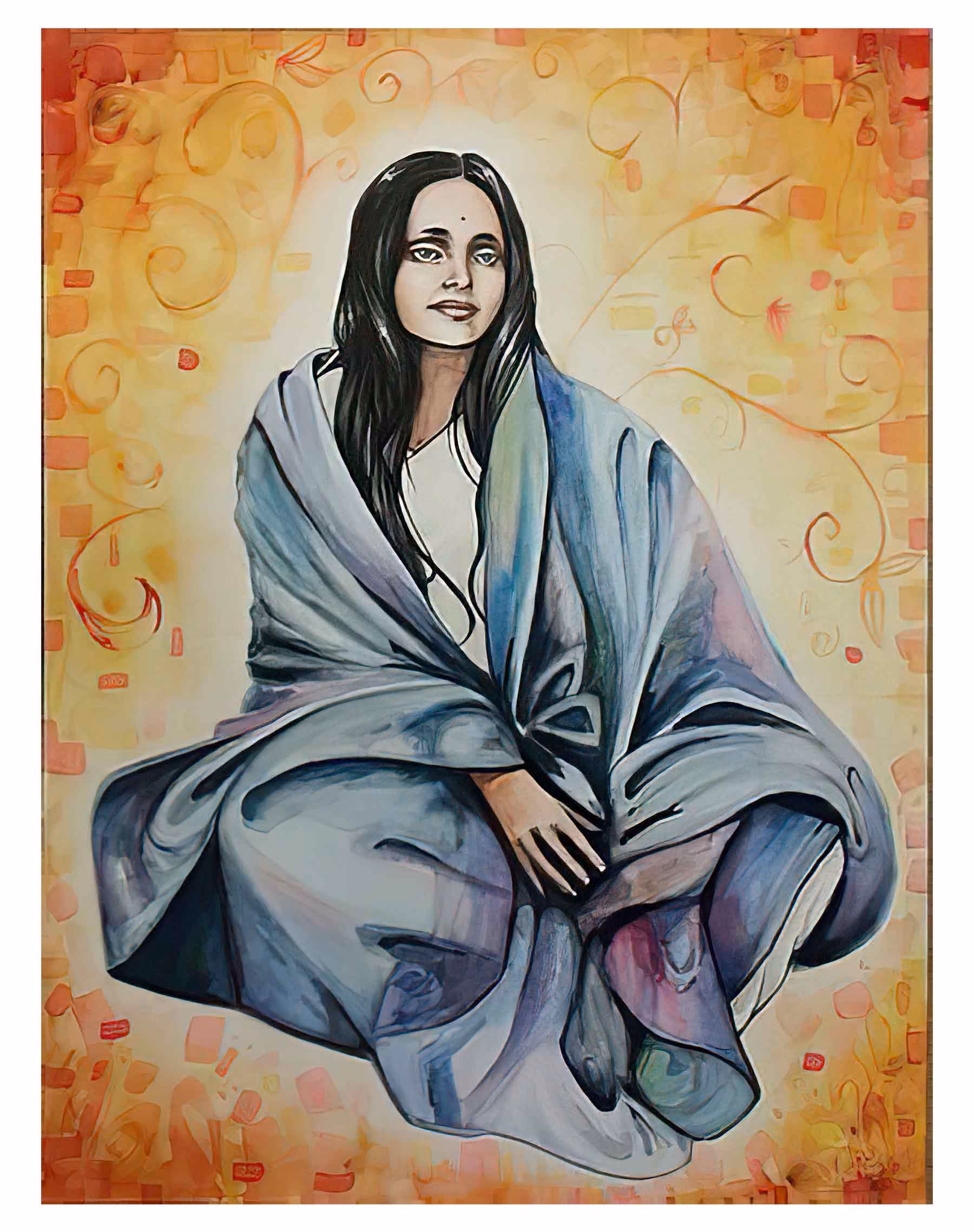 Portrait de Mâ Anandamayi : de Carolyne Anderson.