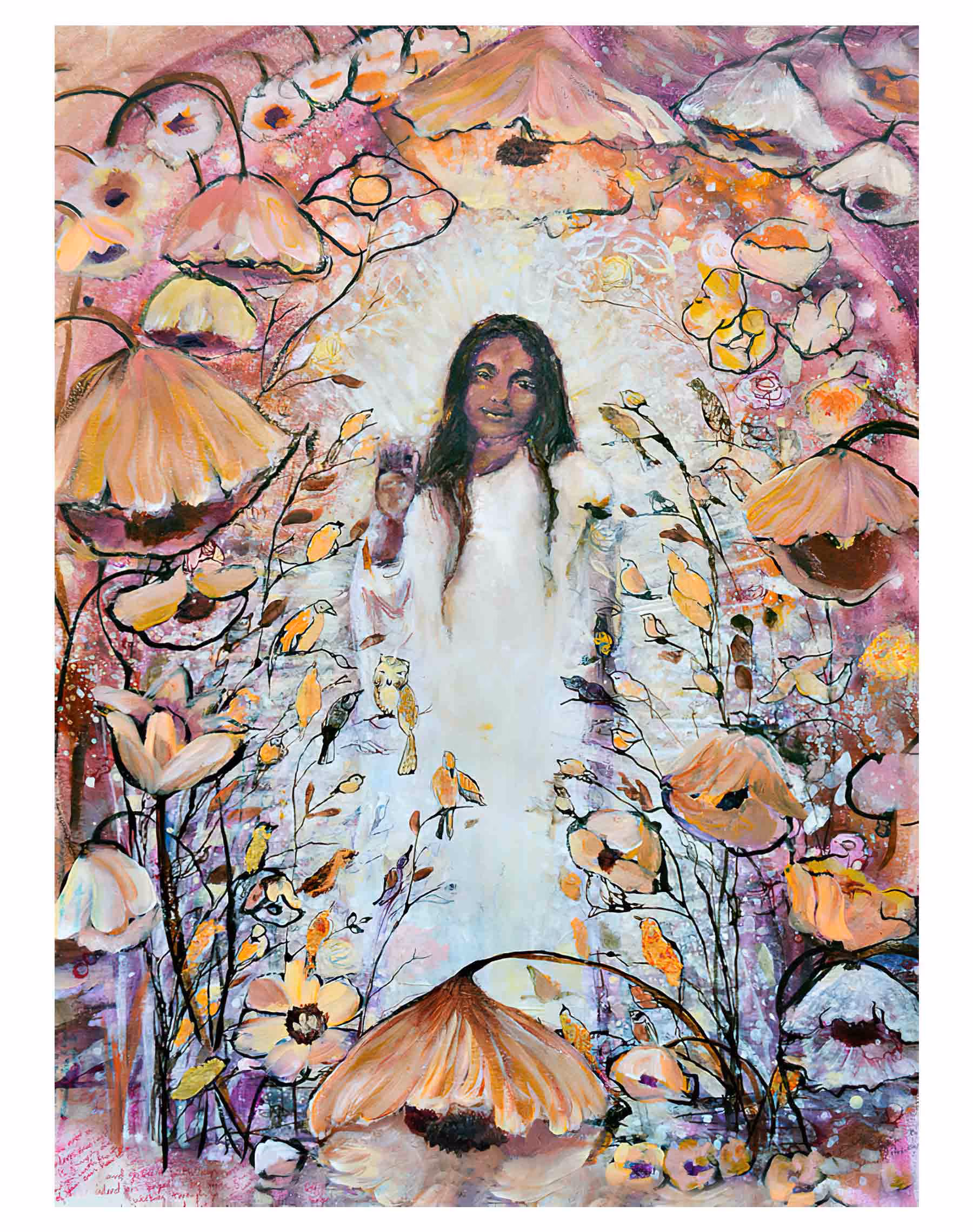 Portrait de Mâ Anandamayi : de Ashleigh Dyan Bayer.