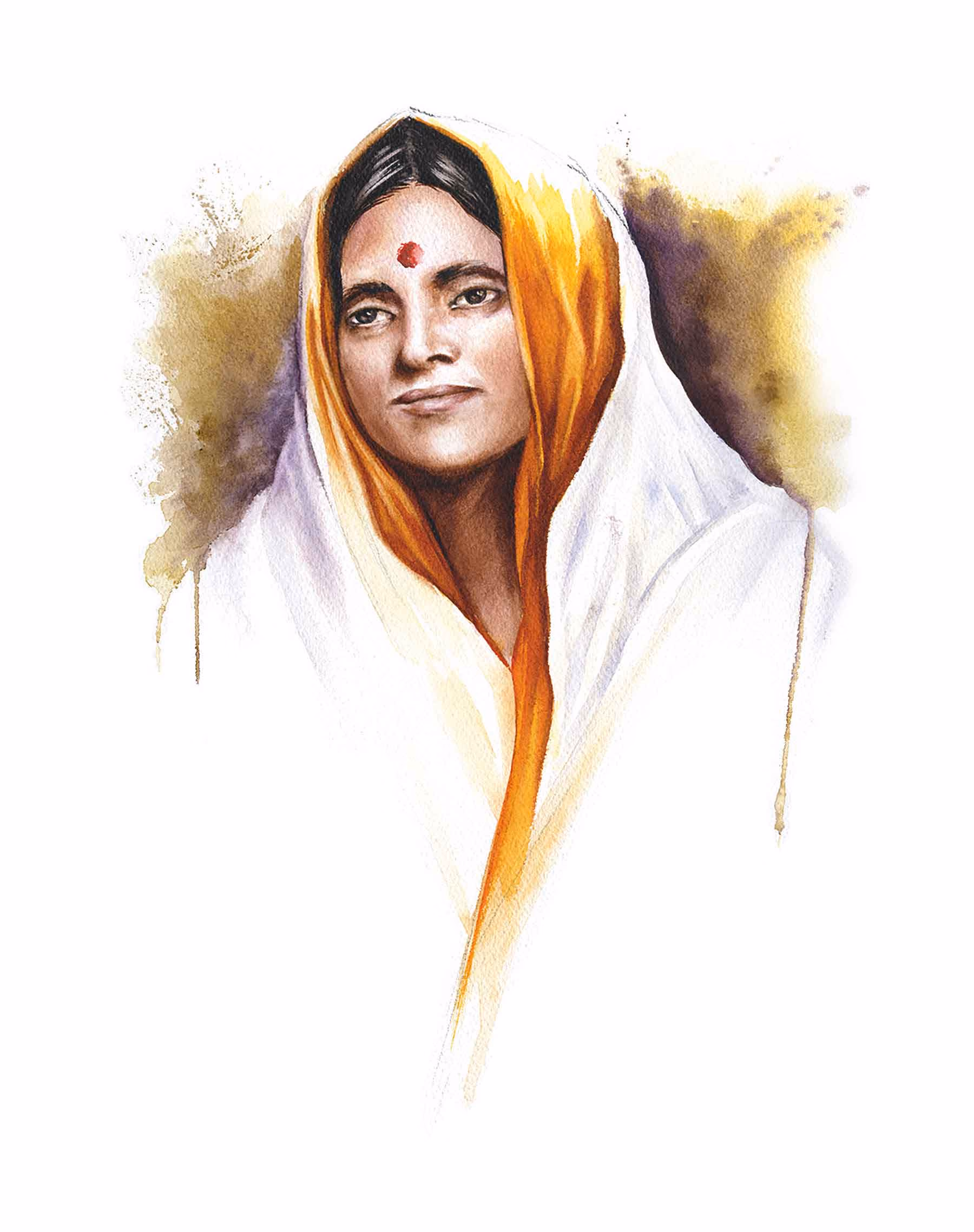 Portrait de Mâ Anandamayi.