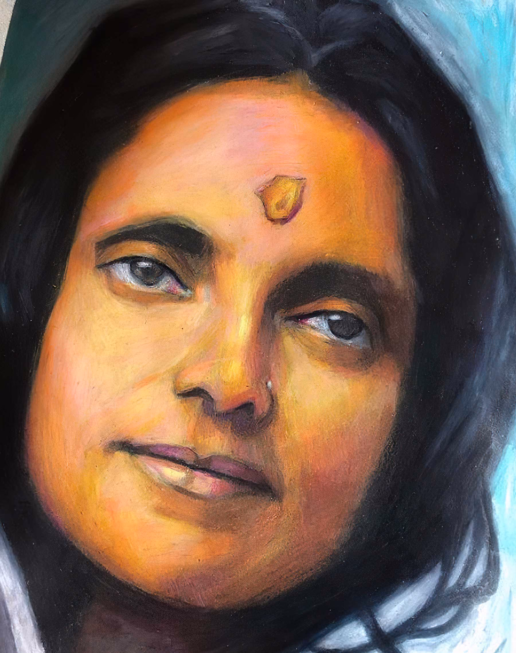 Portrait de Mâ Anandamayi.