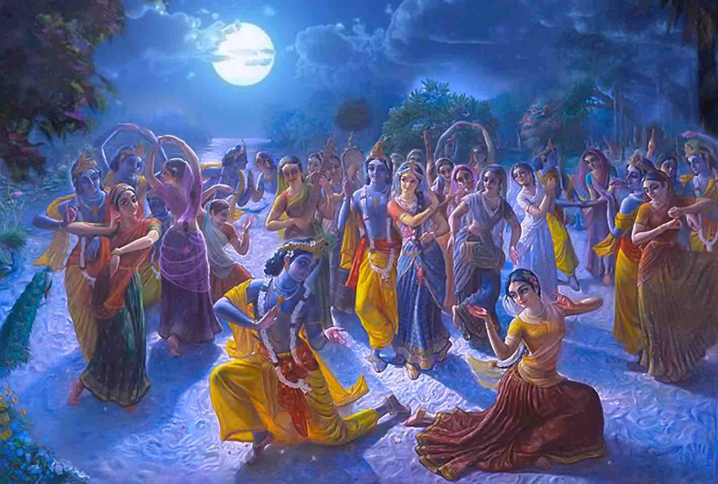 Gopis sous la pleine lune