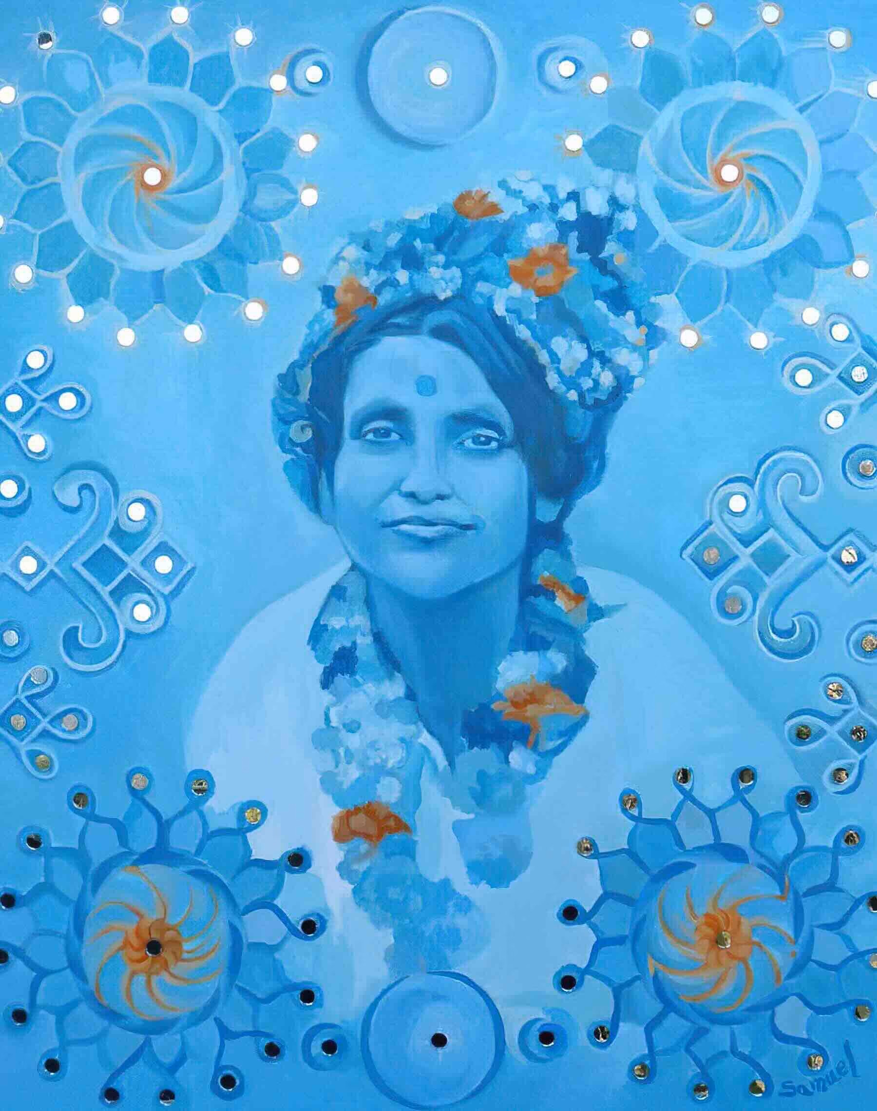 Portrait de Mâ Anandamayi : Reflections, de Samuel Edelstein.