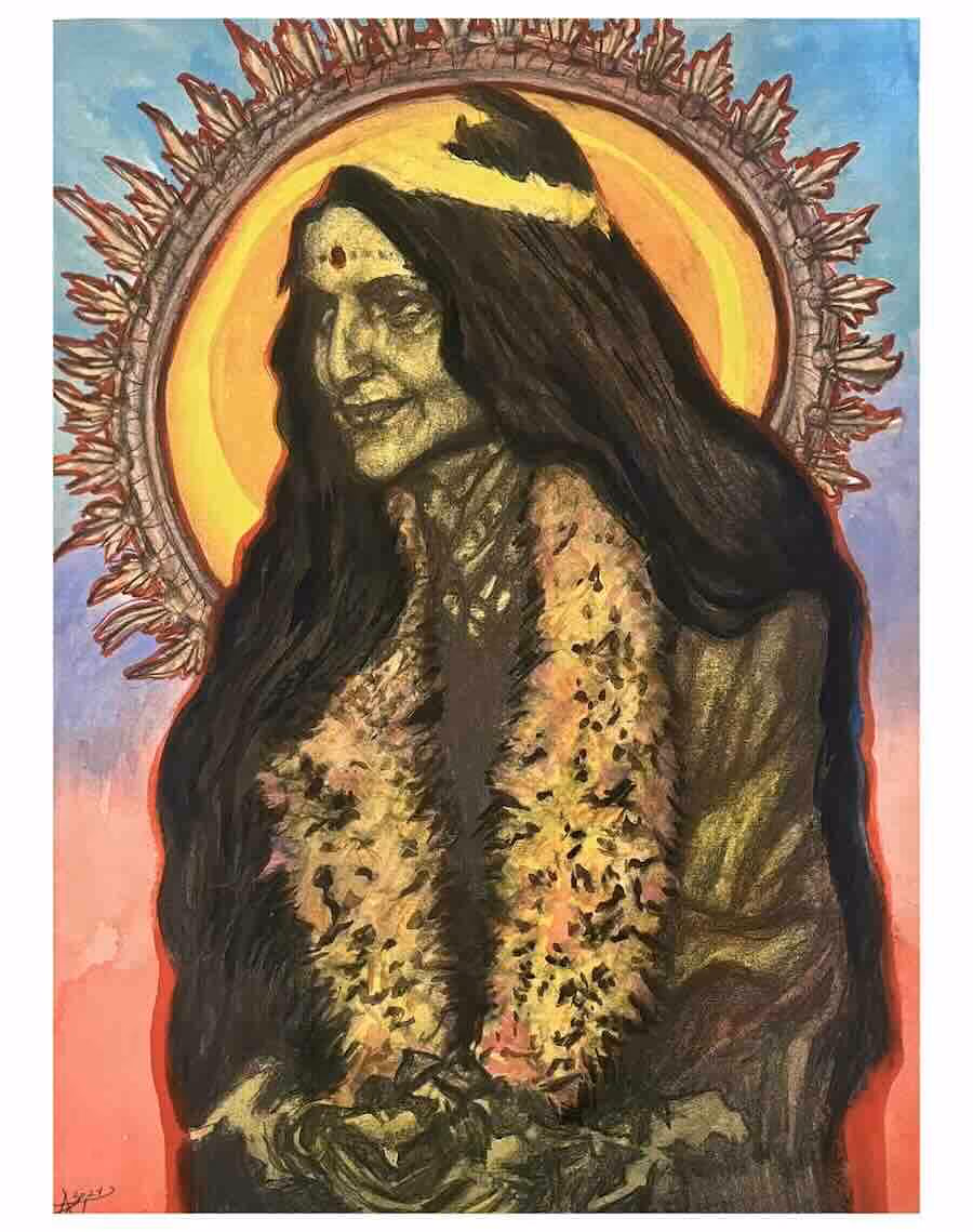 Photo-montage de Mâ Ananda Moyî par Alexandra Taggart