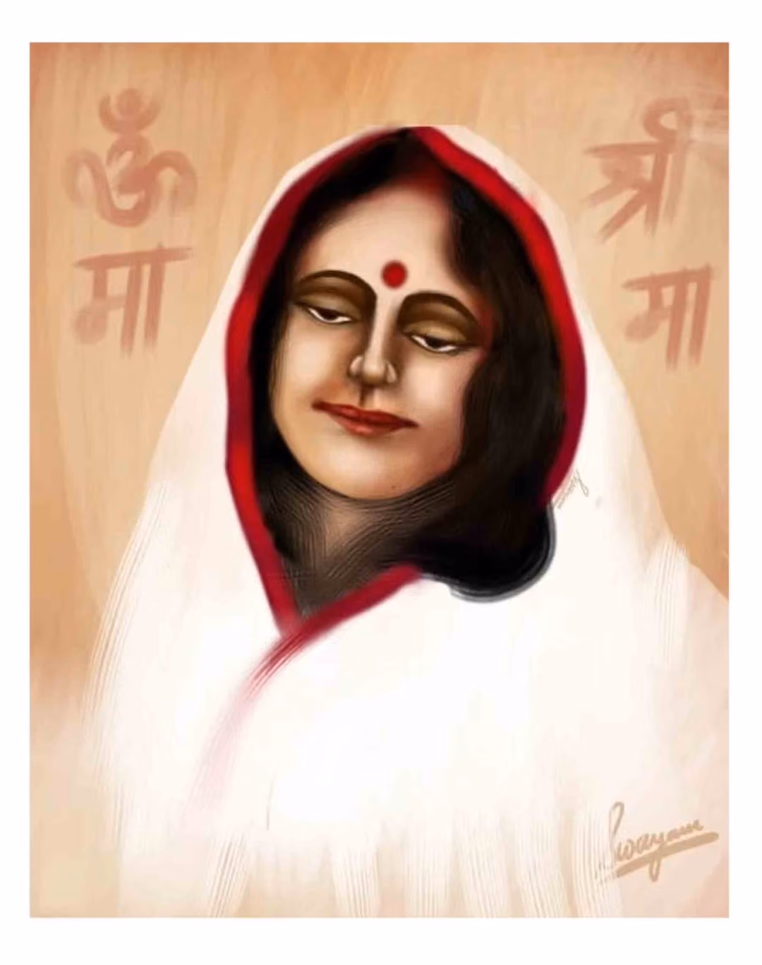 Peinture numérique de Mâ Ananda Moyî 