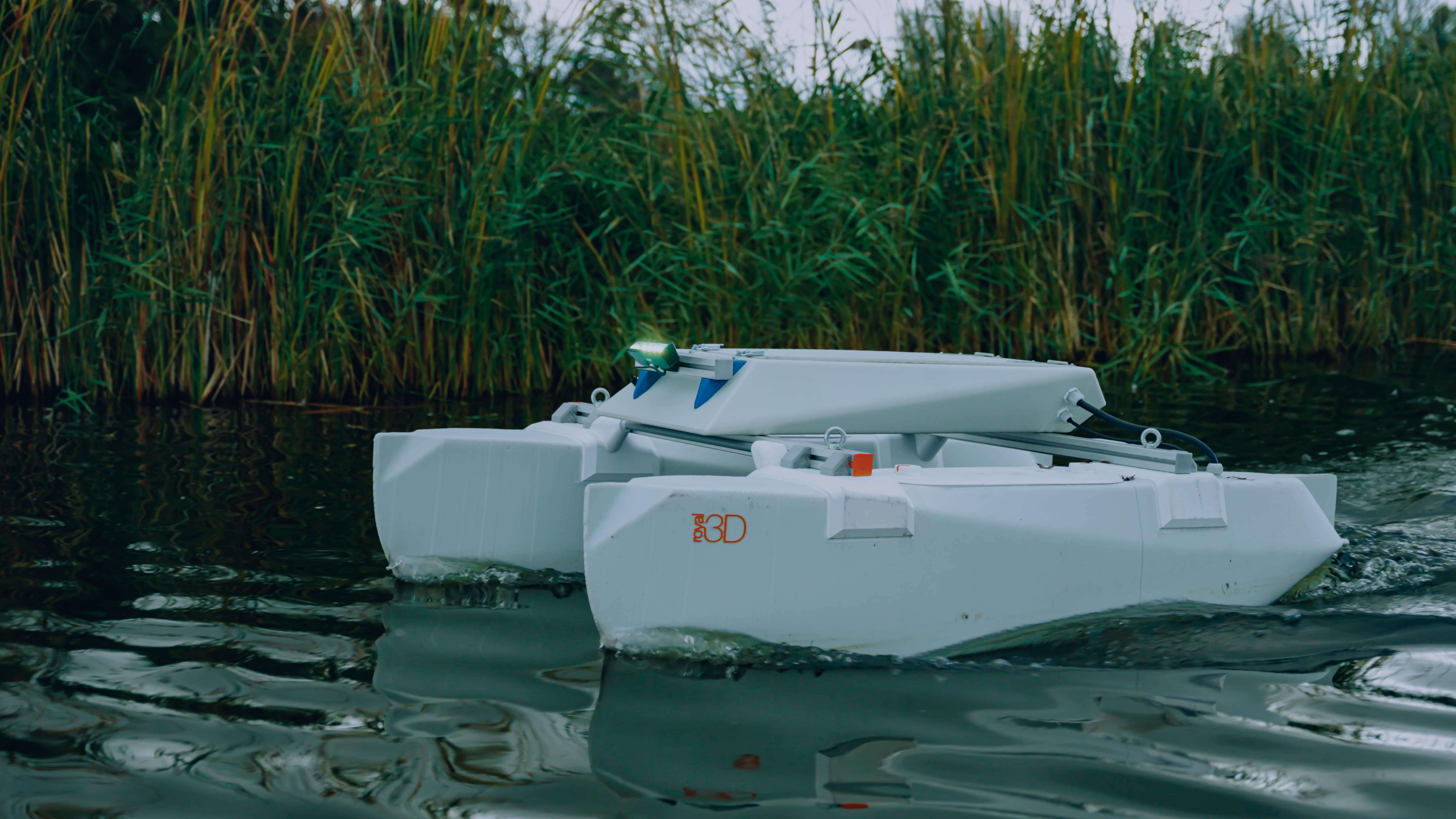 A 3D printed Aquatic Drone developed by Royal3D as an integration platform. The water drone is an USV for various maritime applications.