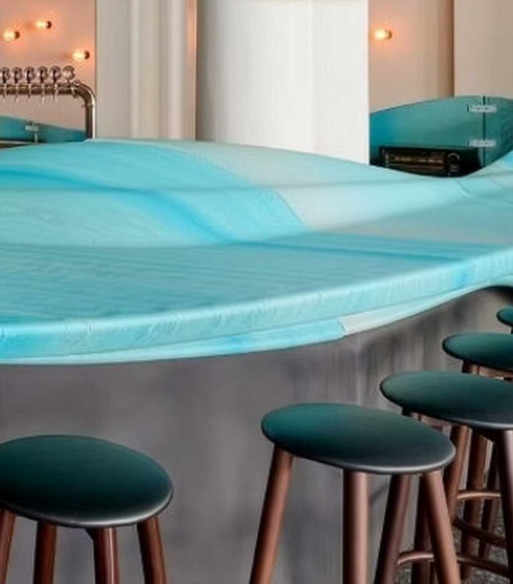 3D printer bar top with intricate shapes and easily adaptable design to any setting.