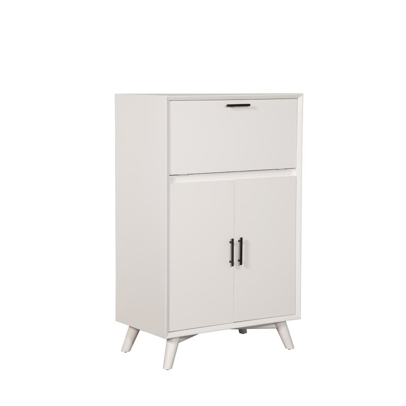 McKinney Tall Bar Cart - White