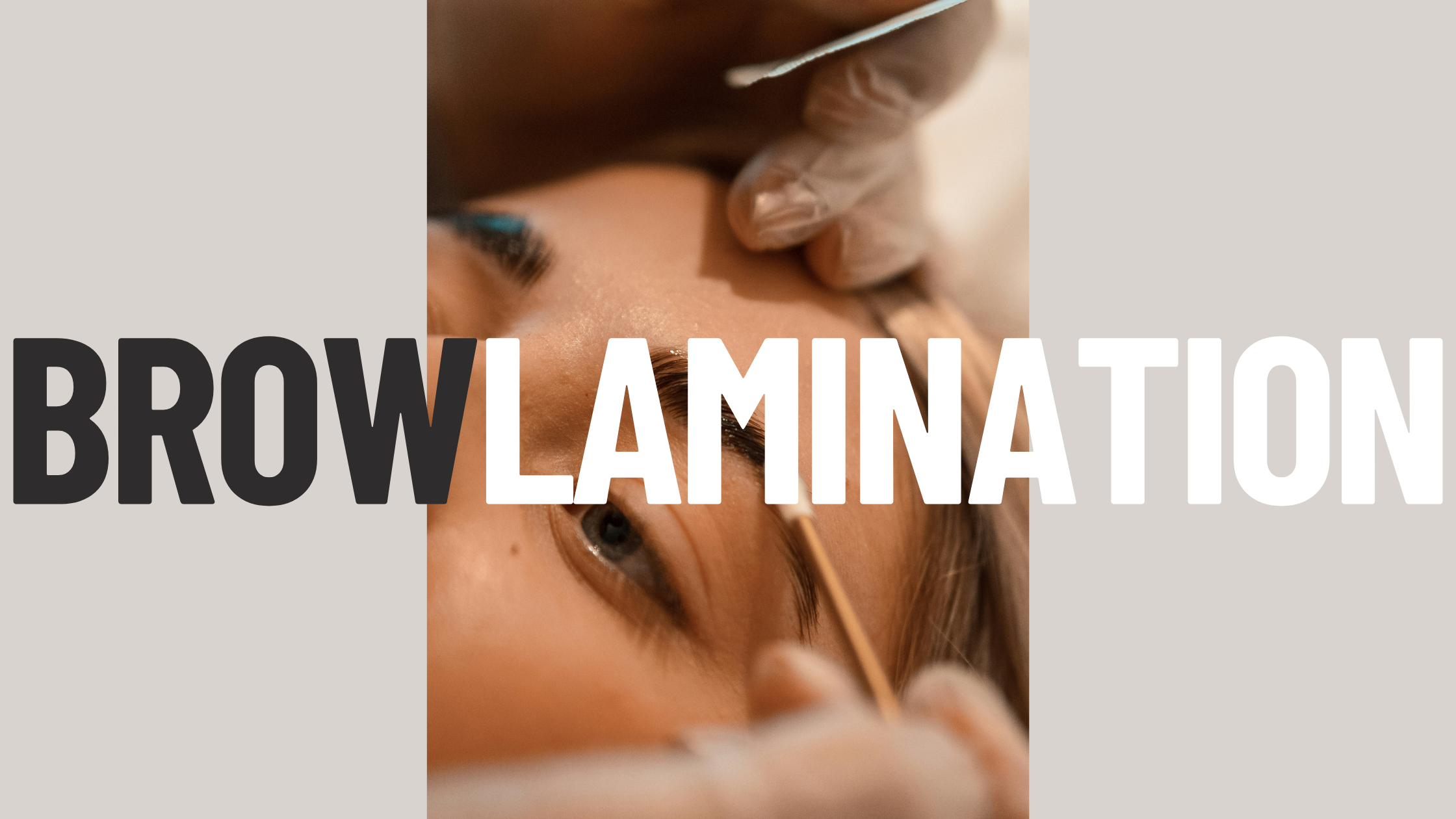 Esthetician performing brow lamination service on client at Beyond Academy salon