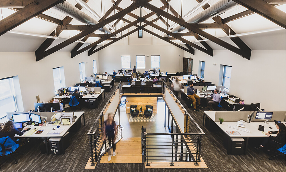 Second floor of archall architects HQ