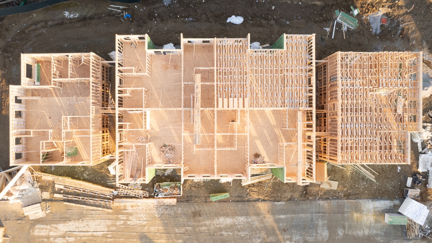 Construction framing at Windsor Place