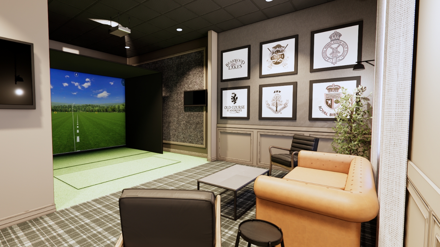 Golf simulator at Windsor Place