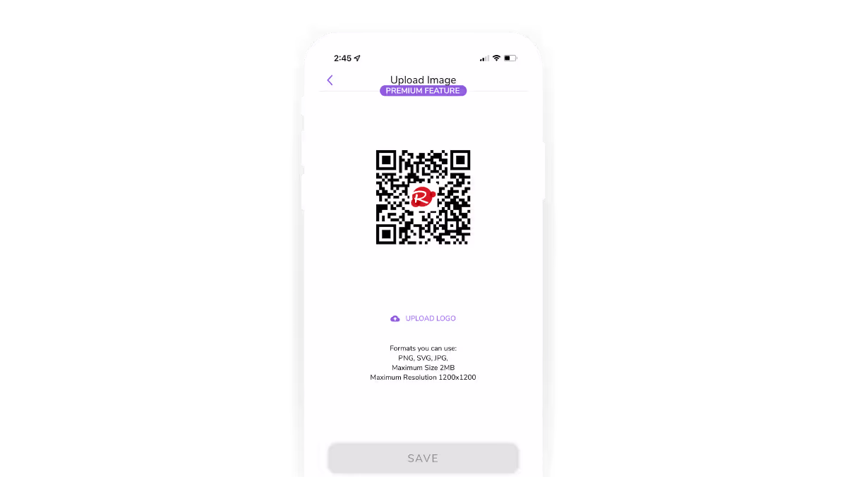 use your custom QR code to share your digital business card