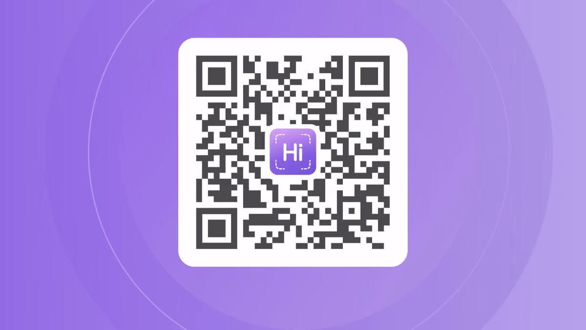 Share without an app with a QR code